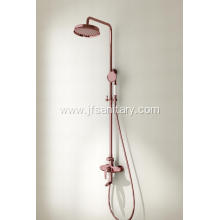 Wall Brass Shower And Shower Mixer Rose Gold